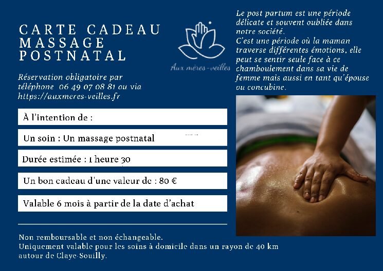 Carte cadeau Massage postnatal – Image 3